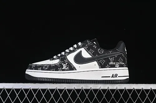 All categories Nk Air Force 1 Air Force series Nk Air Force 1 Low Air Force low-top Nike Air Force 1'07 Low LV joint white and black denim Air Force 1 low-top casual sneakers NH0601-579